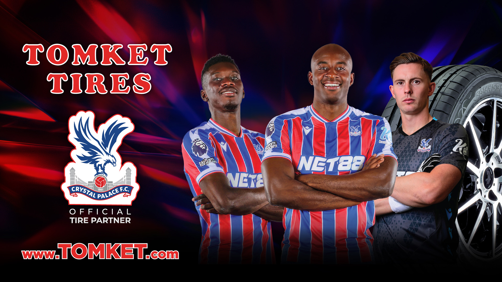 TOMKET Tires, offizieller Reifenpartner von Crystal Palace FC