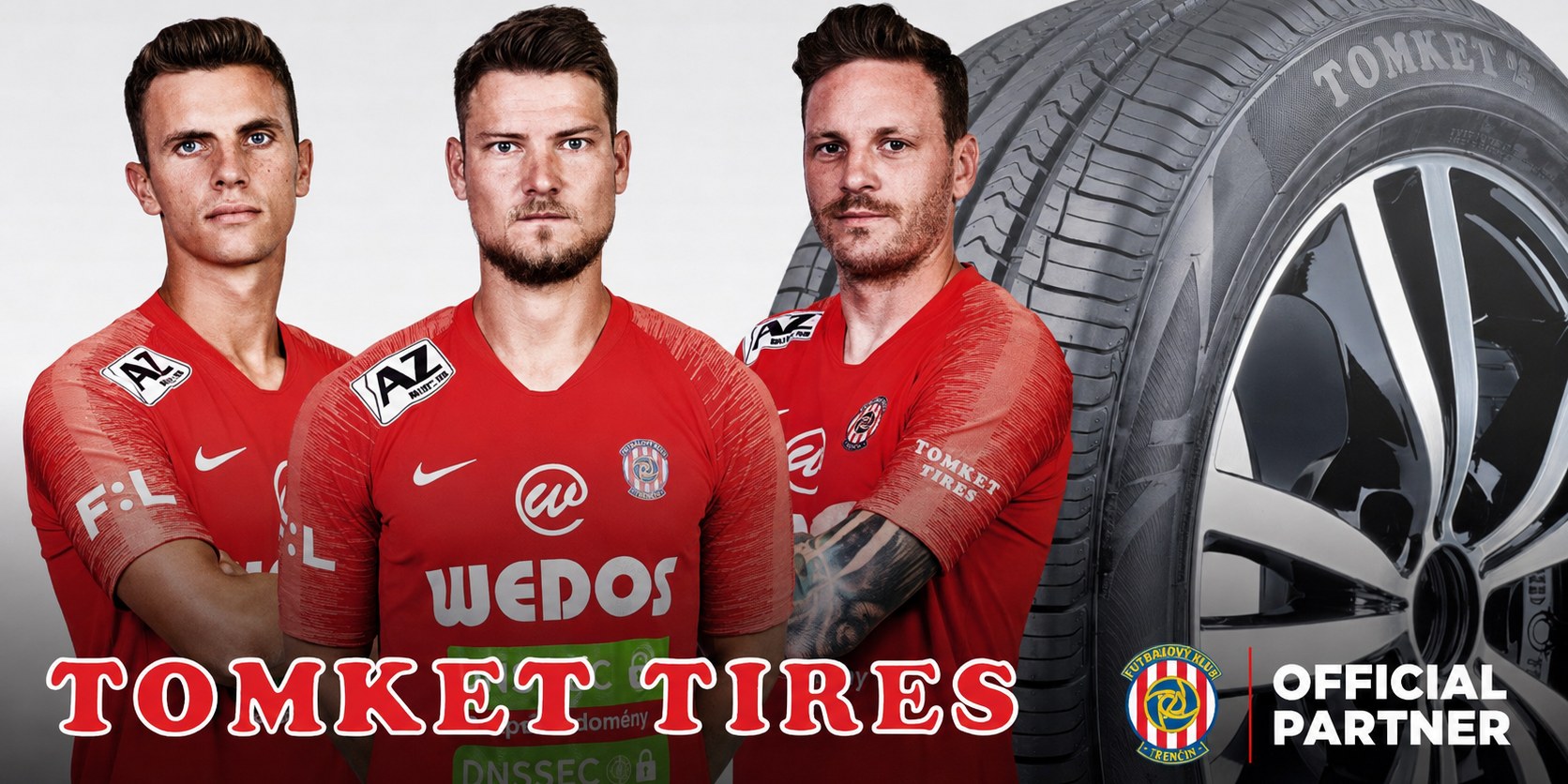 TOMKET, offizieller Reifenpartner von FC Zbrojovka Brno
